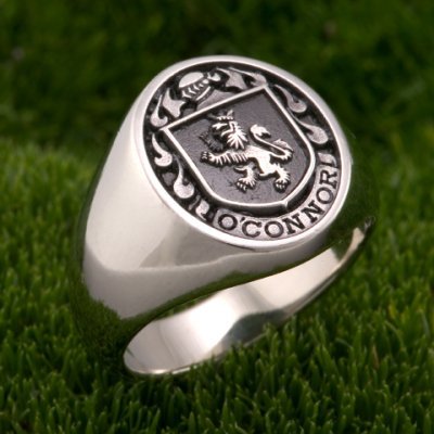 Family Crest Ring Sterling Silver